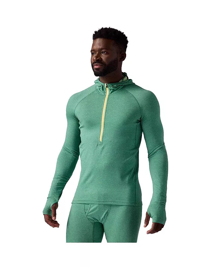 

Мужская базовая футболка Pines Microgrid Ultra-Lt с полумолнией, легкое термобелье Backcountry, зеленый