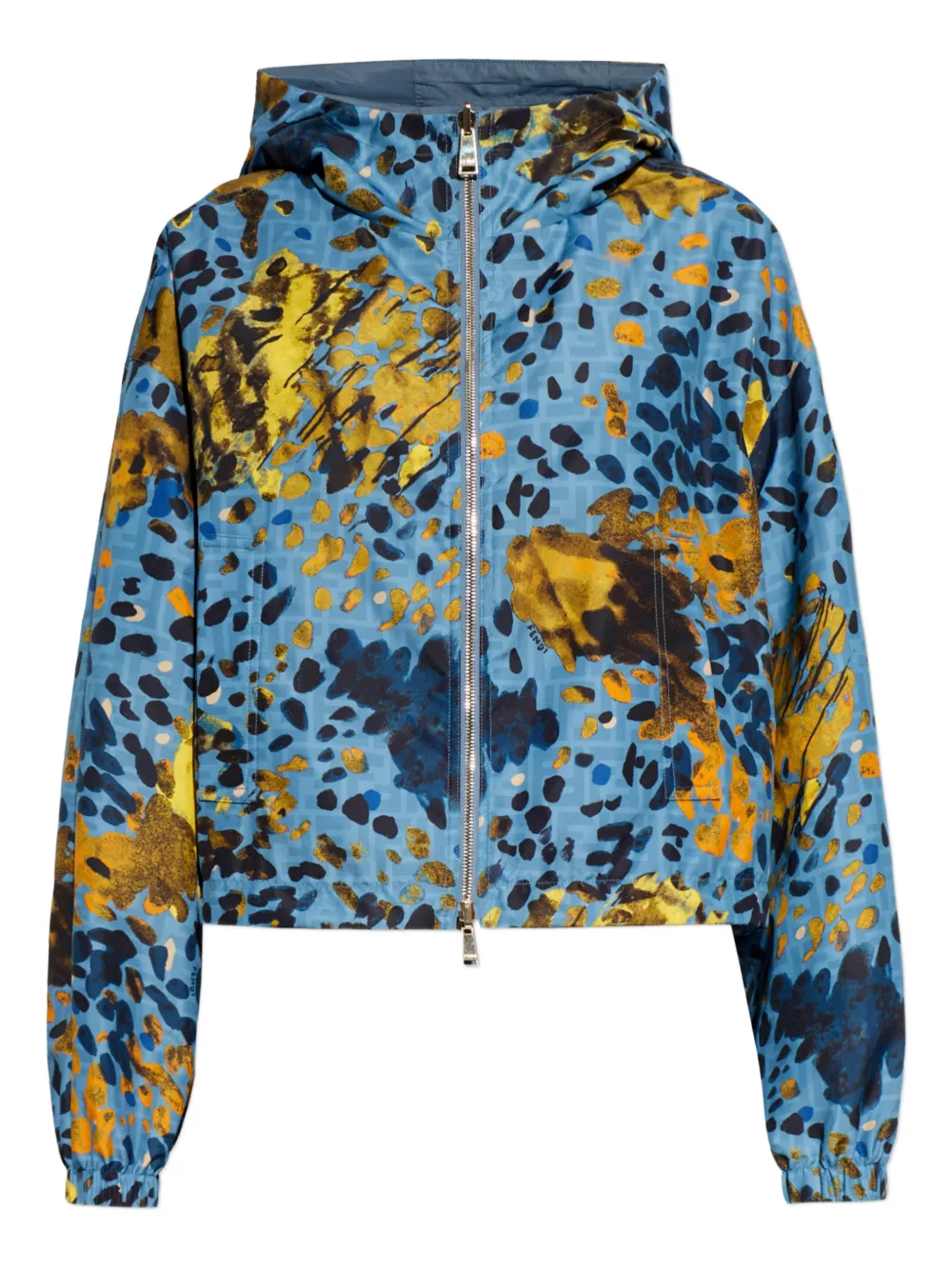 

Двусторонняя куртка с нашивкой-логотипом FENDI, синий