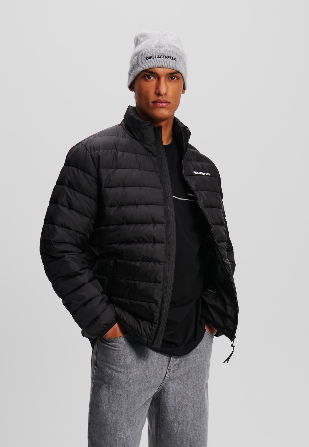 

Зимняя куртка LIGHTWEIGHT QUILTED KARL LAGERFELD, черный