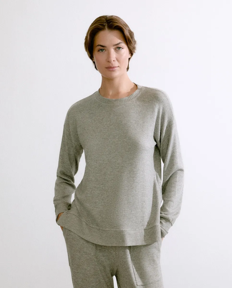 

Женская толстовка с круглым вырезом Énfasis, светло-серый