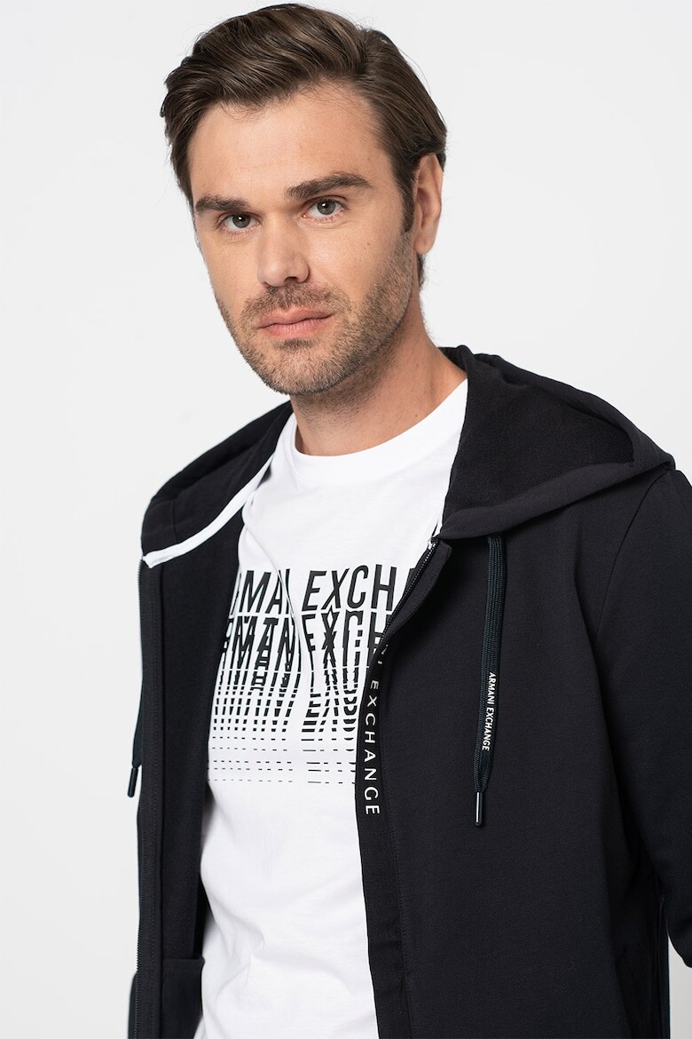 

Толстовка на молнии с боковыми карманами Armani Exchange, синий