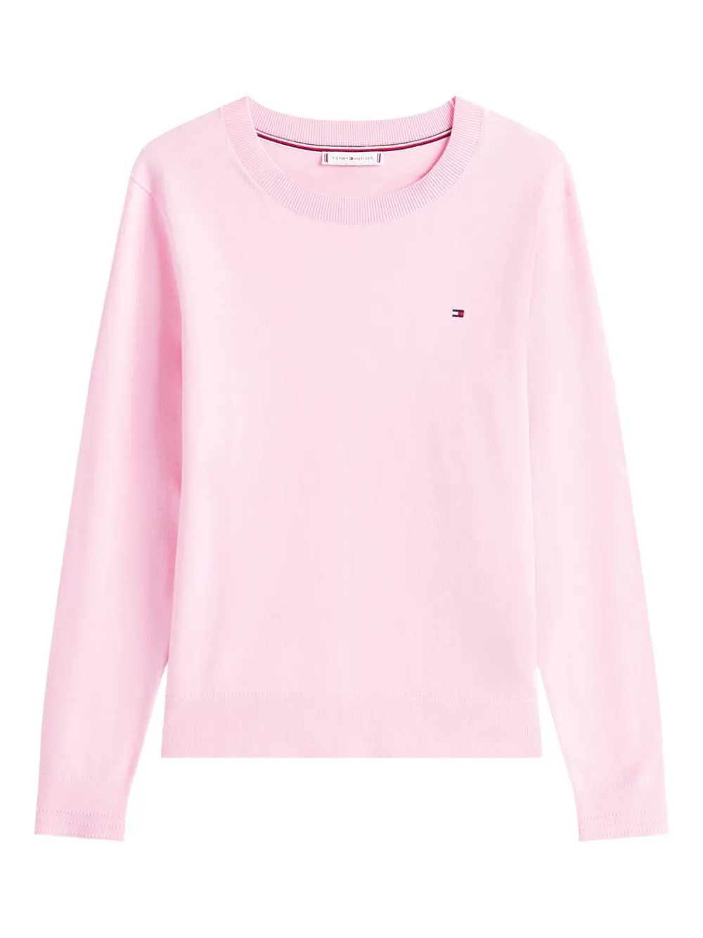 

Свитер с логотипом и круглым вырезом Tommy Hilfiger, розовый