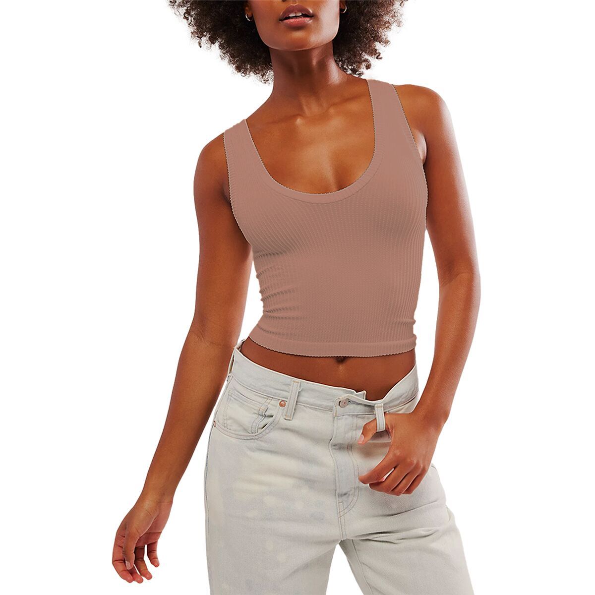 

Чистая майка на бретелях Free People, розовый