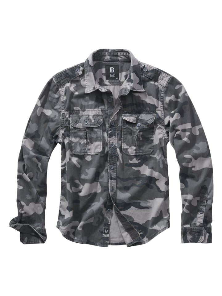 

Футболка Brandit Hemden, цвет grey camo