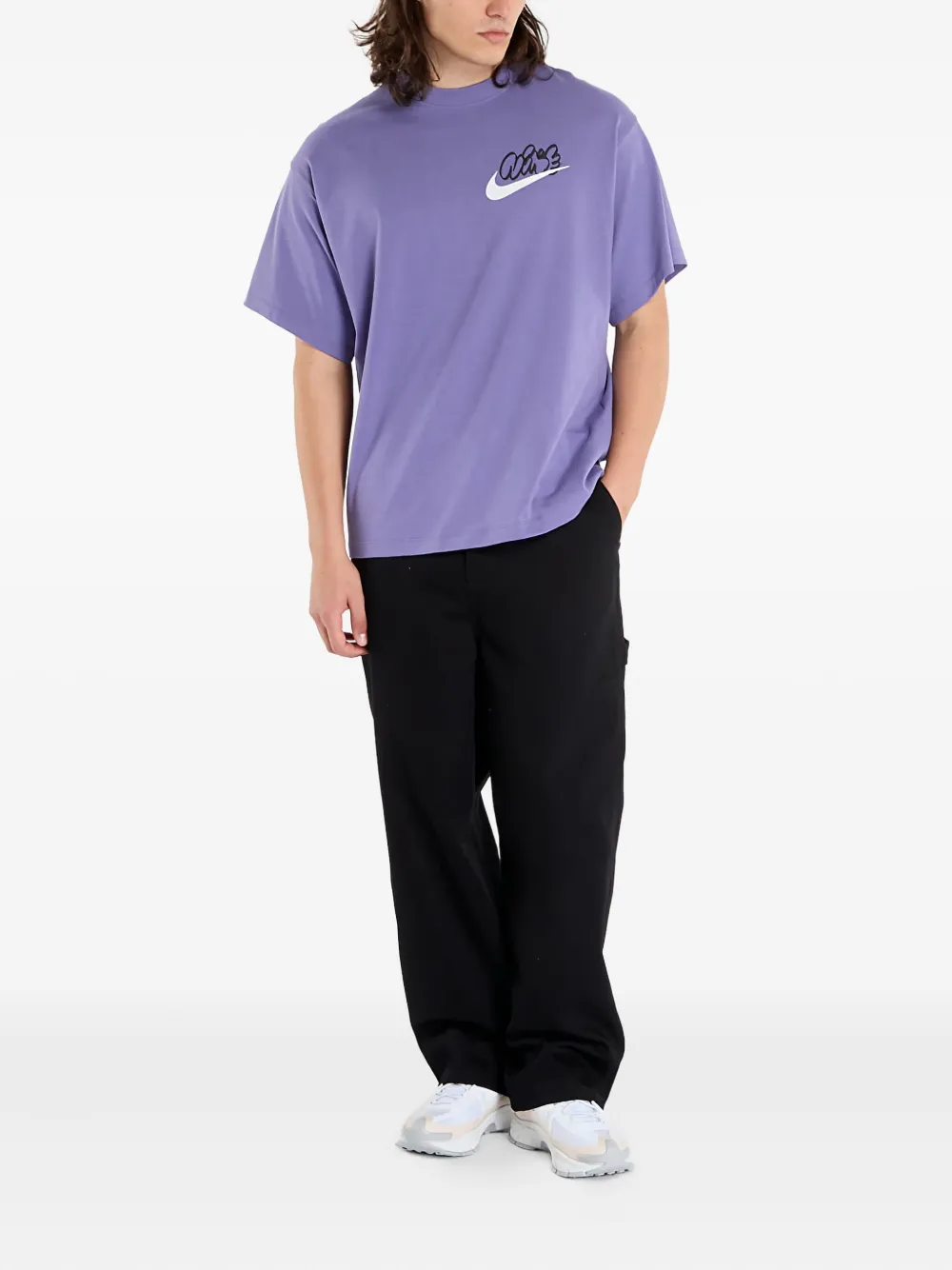 Футболка с графичным принтом Swoosh Nike, фиолетовый — фото 2