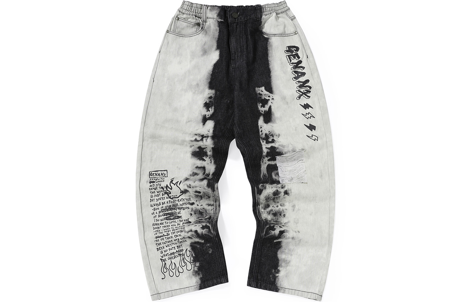 

Джинсы Unisex черно-серые GENANX