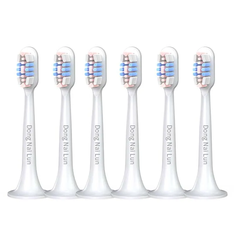 Сменные насадки для зубной щетки DONGNAILUN, Deep Cleaning Pink 6 Pcs