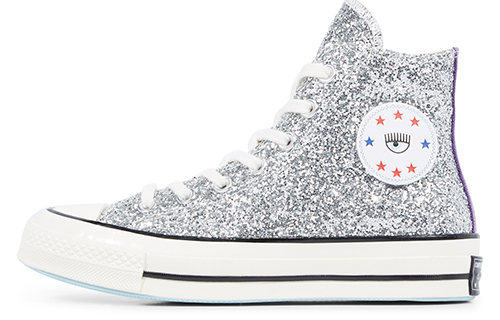 

Кеды Converse Chuck Taylor All Star 70 Hi Chiara Silver Glitter Purple Women's