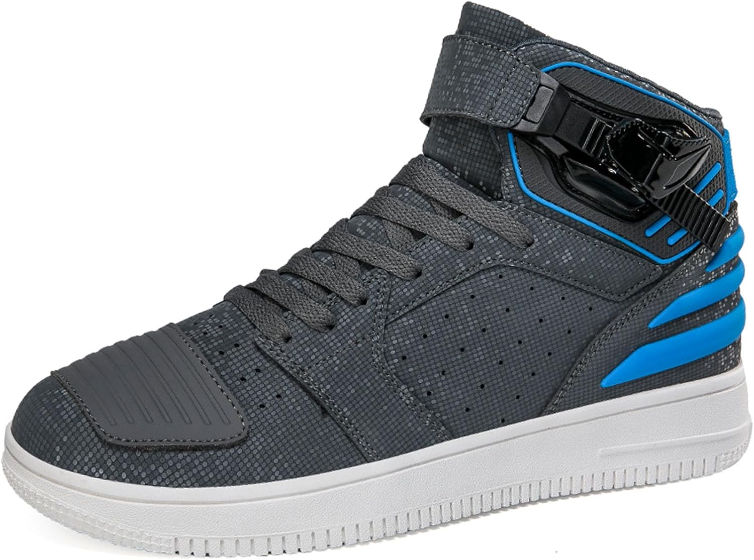 

Мужские кожаные мотоботы для езды на мотоцикле, удобная промежуточная подошва EVA, спортивные мотоциклы, защитные ботинки для голеностопа, поддержка голеностопа, защитная накладка Hiuzylqx, серый