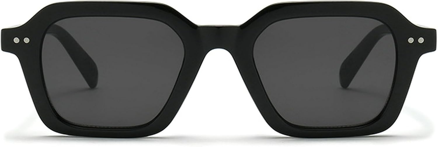 

Модные квадратные солнцезащитные очки для женщин и мужчин 2025 года, ретро-шик, милые очки для активного отдыха, зеленые, цвета шампанского, защита от ультрафиолета UV400 mincl, Black