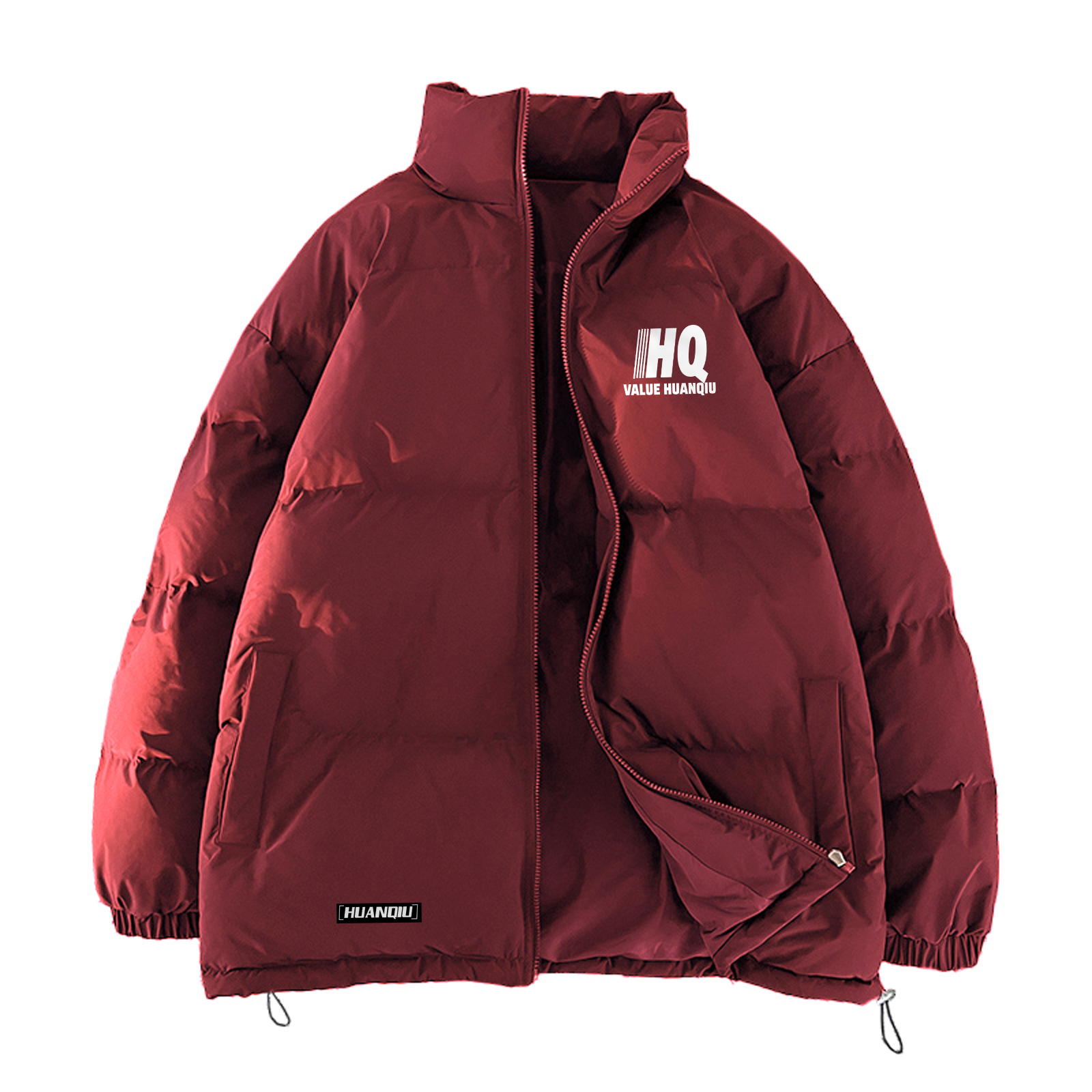 

Пуховик Unisex Stand Collar Moderate Padded HUANQIU, maroon