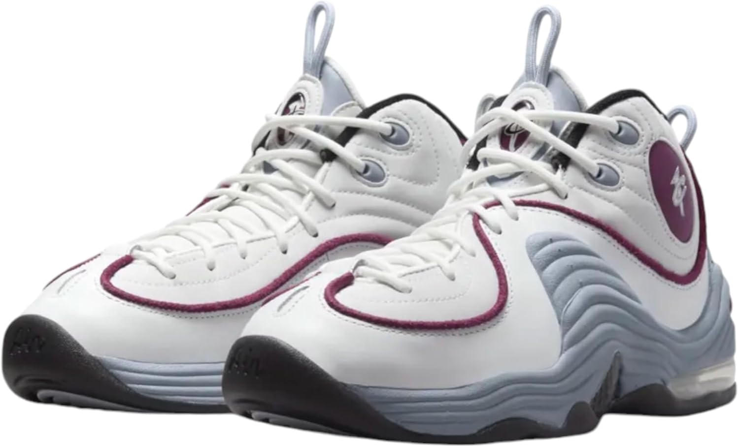 Кроссовки Nike Air Penny 2 - Black / Multi Color / White / Football Grey, белый/черный/розовый/серый — фото 2
