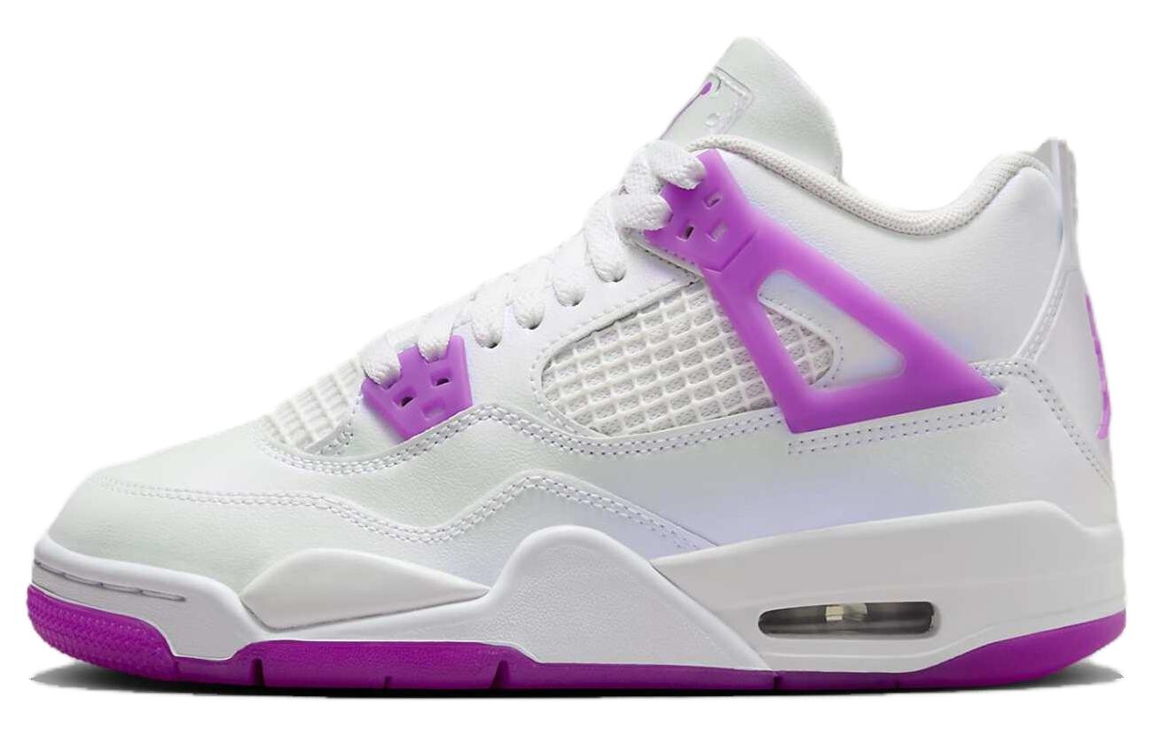 Jordan Air Jordan 4 Винтажные баскетбольные кроссовки женские, White/Purple