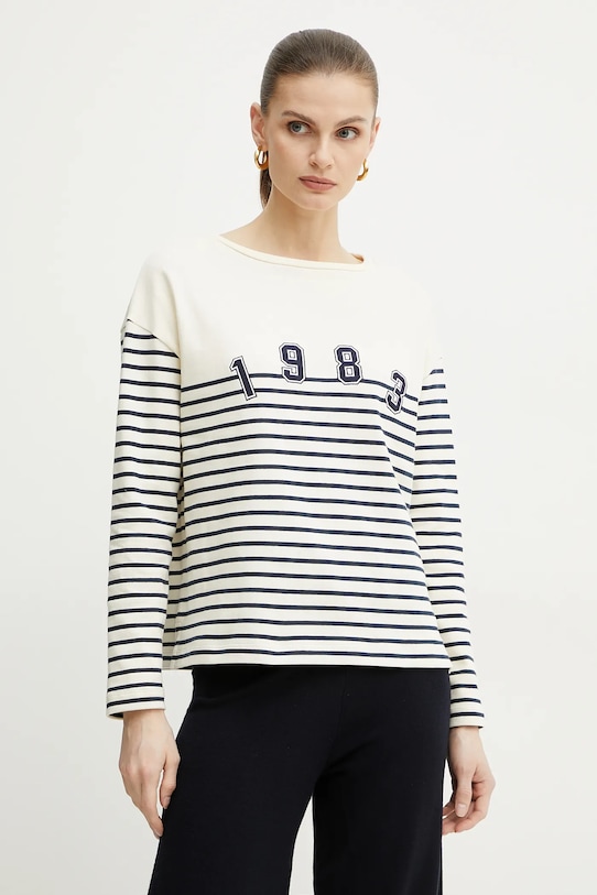 

Хлопковая толстовка Weekend Max Mara, бежевый