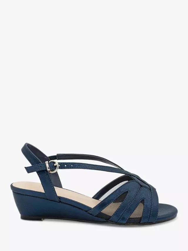 

Сандалии Paradox London Julia Wide Fit Shimmer Mid, темно-синий