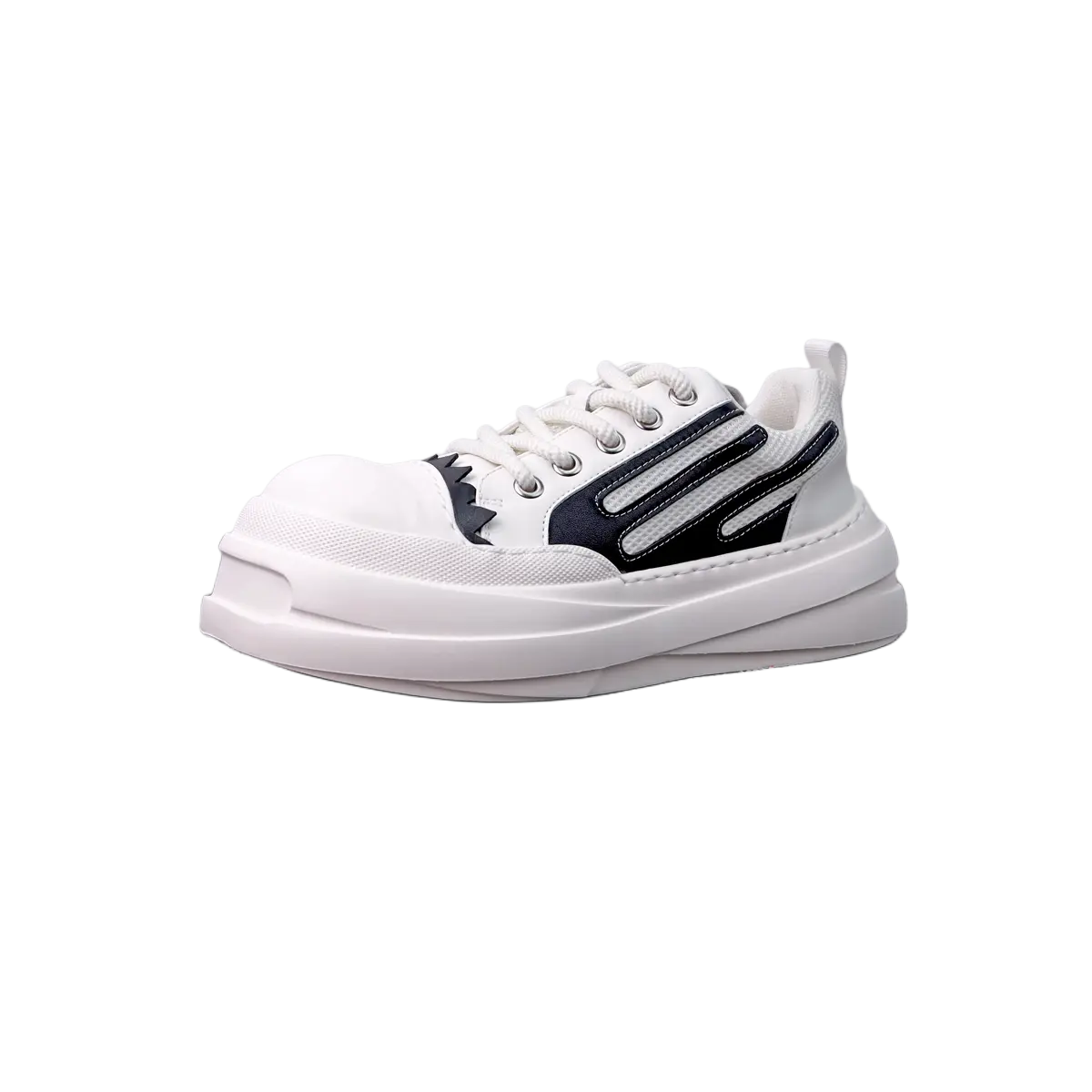 

VNNSIJIE x Низкие повседневные туфли для мужчин Banas, White Black