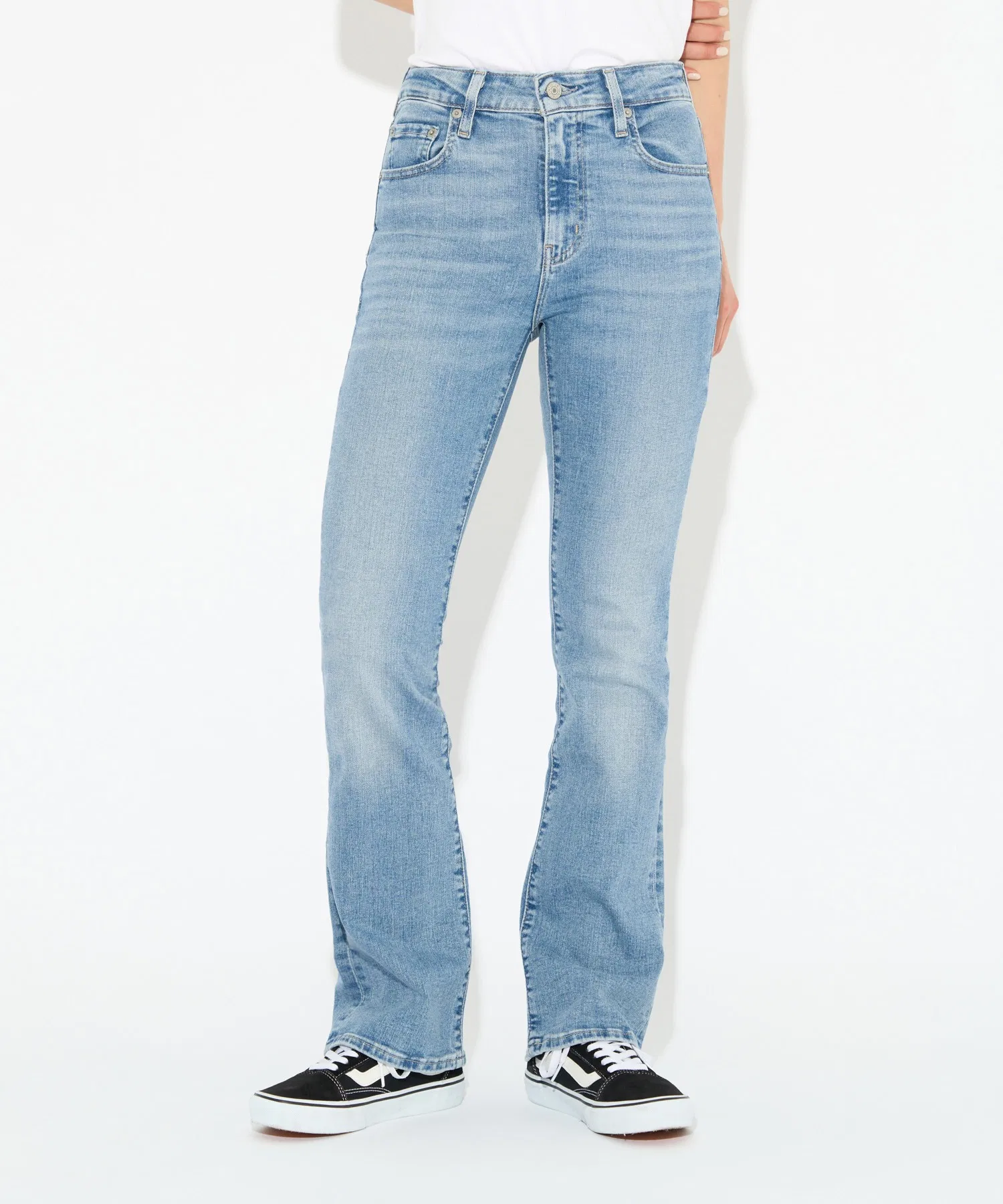 Джинсы Levi's 725™ с высокой талией и расклешенными штанинами, светло-индиговый, цвет Blue Wave Light. — фото 2