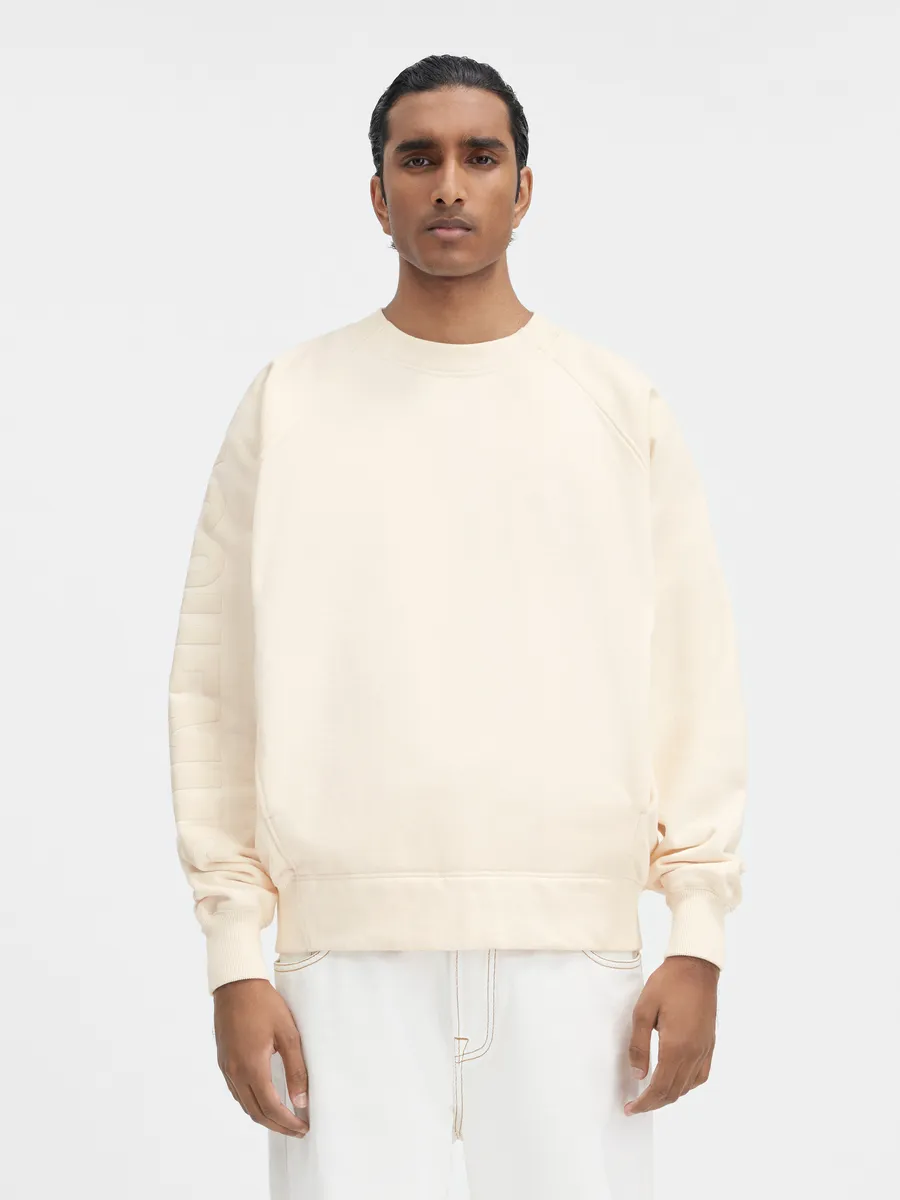 

Толстовка с логотипом на рукавах Le Typo Jacquemus, светло-бежевый