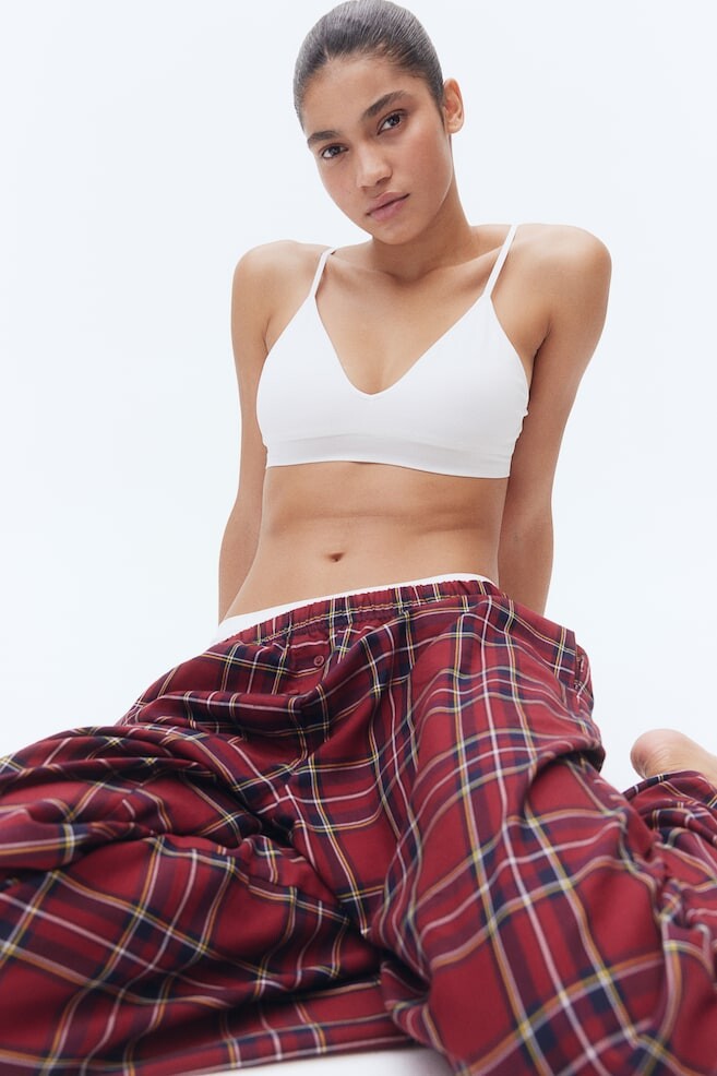 

Хлопковые пижамные штаны H&M, красный