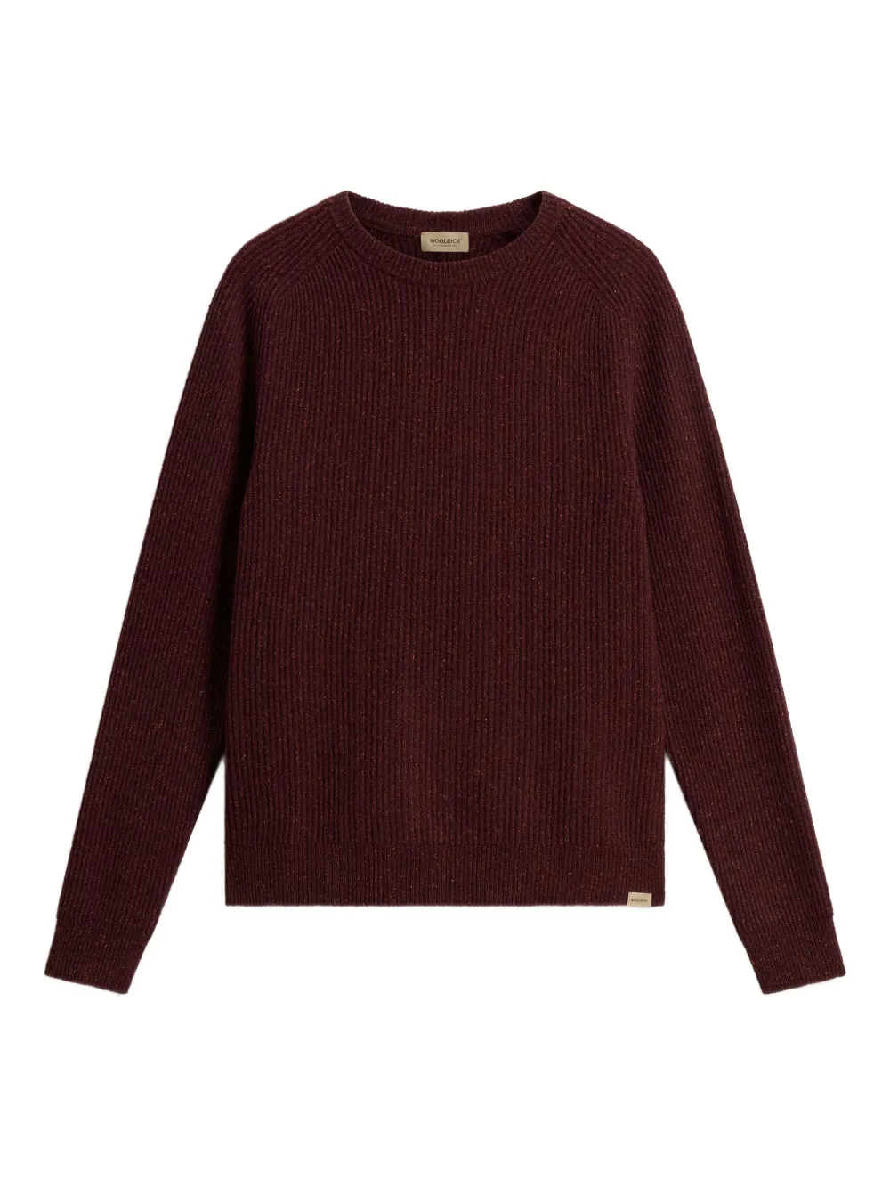 

Свитер в рубчик с круглым вырезом WOOLRICH, красный
