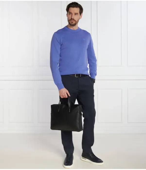 Брюки чинос tapered fit Boss Orange, темно-синий — фото 2
