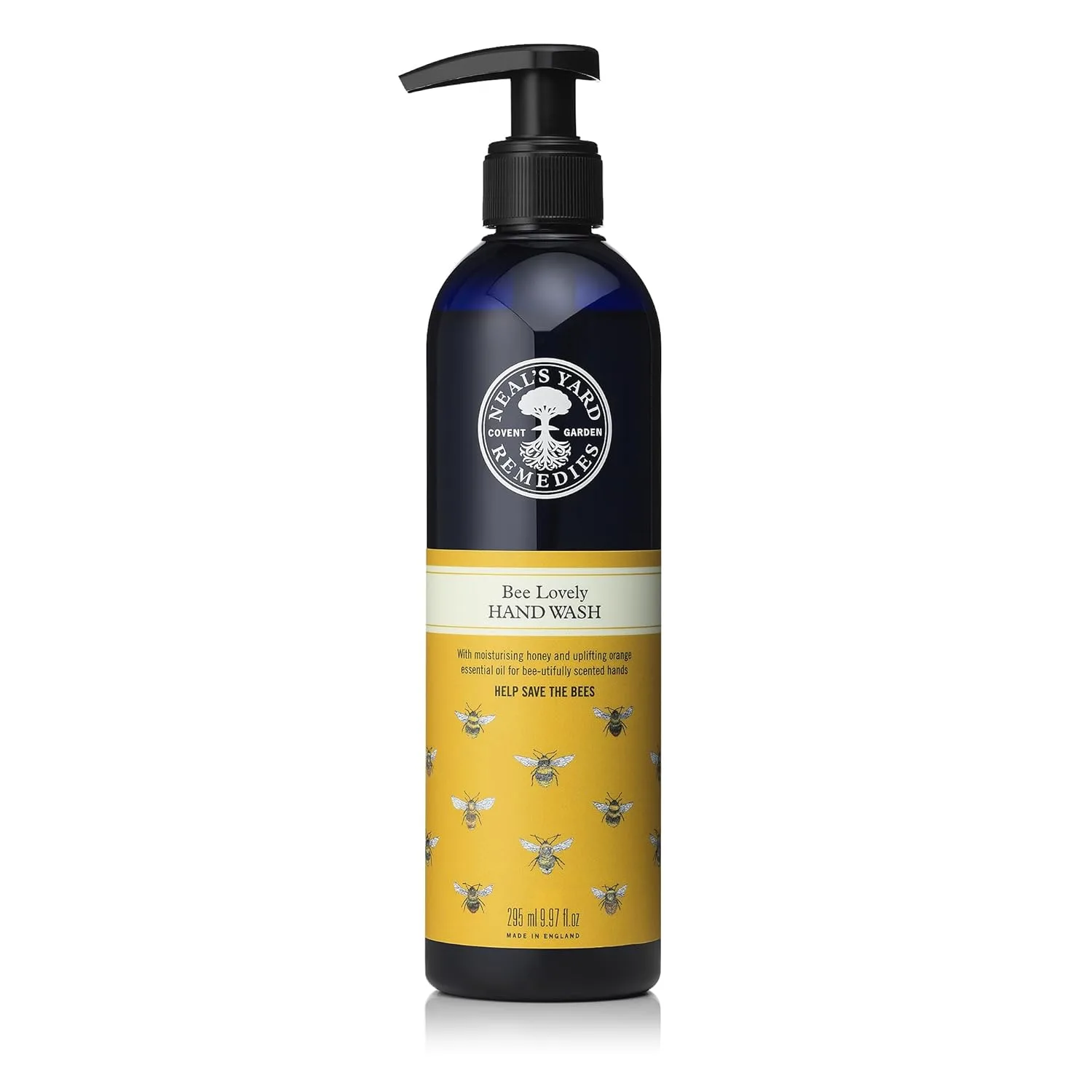 Жидкое мыло для рук Neal's Yard Remedies Bee Lovely, нежное и питательное, с ароматом эфирных масел мандарина и апельсина, 295 мл., orange