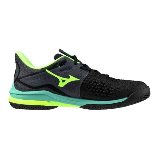 Теннисные кроссовки для всех типов покрытий «Wave Exceed Tour 6 AC» от Mizuno, Black X Yellow X Green — фото 3