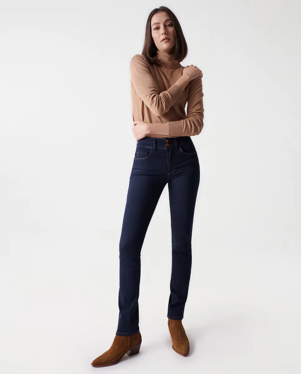 

Узкие джинсы скинни с высокой посадкой Women's Secret Salsa Jeans, синий