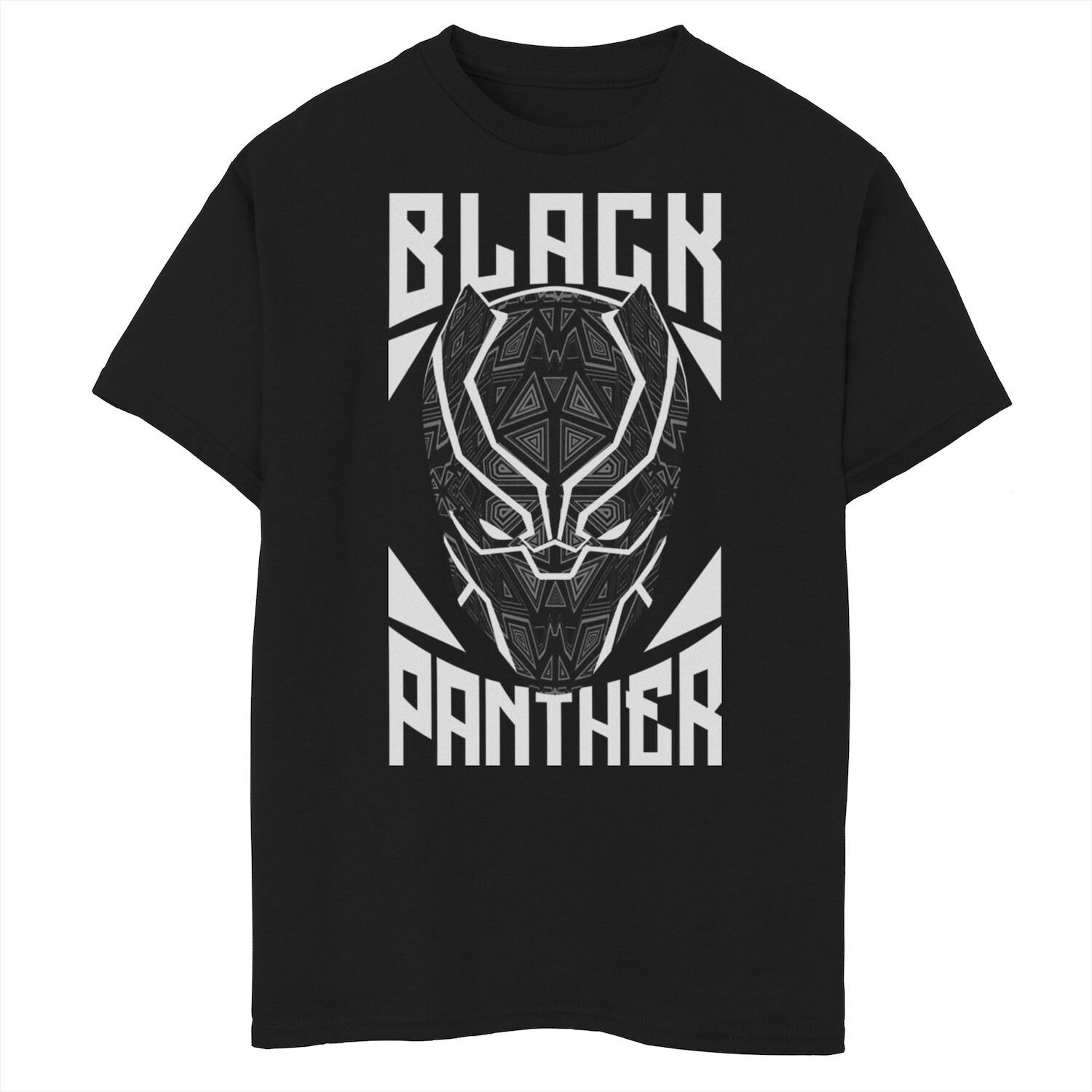 

Футболка с геометрическим рисунком и маской с логотипом Marvel Black Panther для мальчиков 8–20 лет Licensed Character