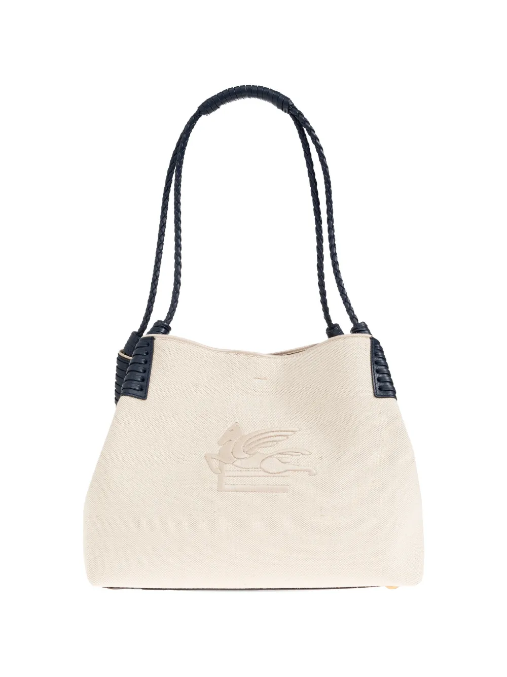 

Сумка-тоут среднего размера Libra с плетеной ручкой Etro, бежевый