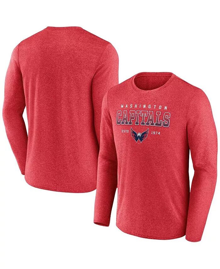 

Футболка мужская Heather Red Washington Capitals с длинным рукавом Fanatics