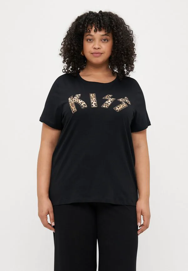

Футболка с принтом carcruz life o neck tee print Only Carmakoma, Black, Черный, Футболка с принтом carcruz life o neck tee print Only Carmakoma, Black