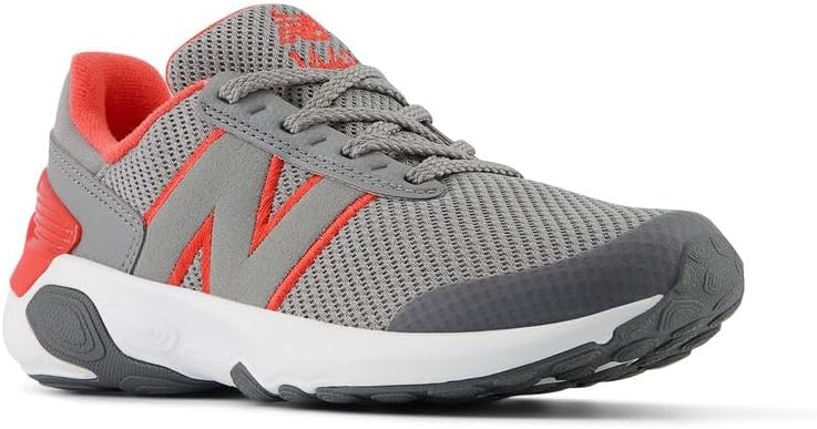 Кроссовки для бега New Balance Kids' 1440 V1 на шнуровке, красный/серый — фото 4