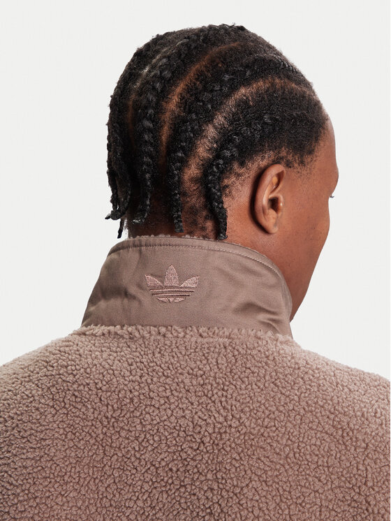 Флисовая куртка loose fit Premium Essentials JW3510 Adidas, коричневый — фото 4