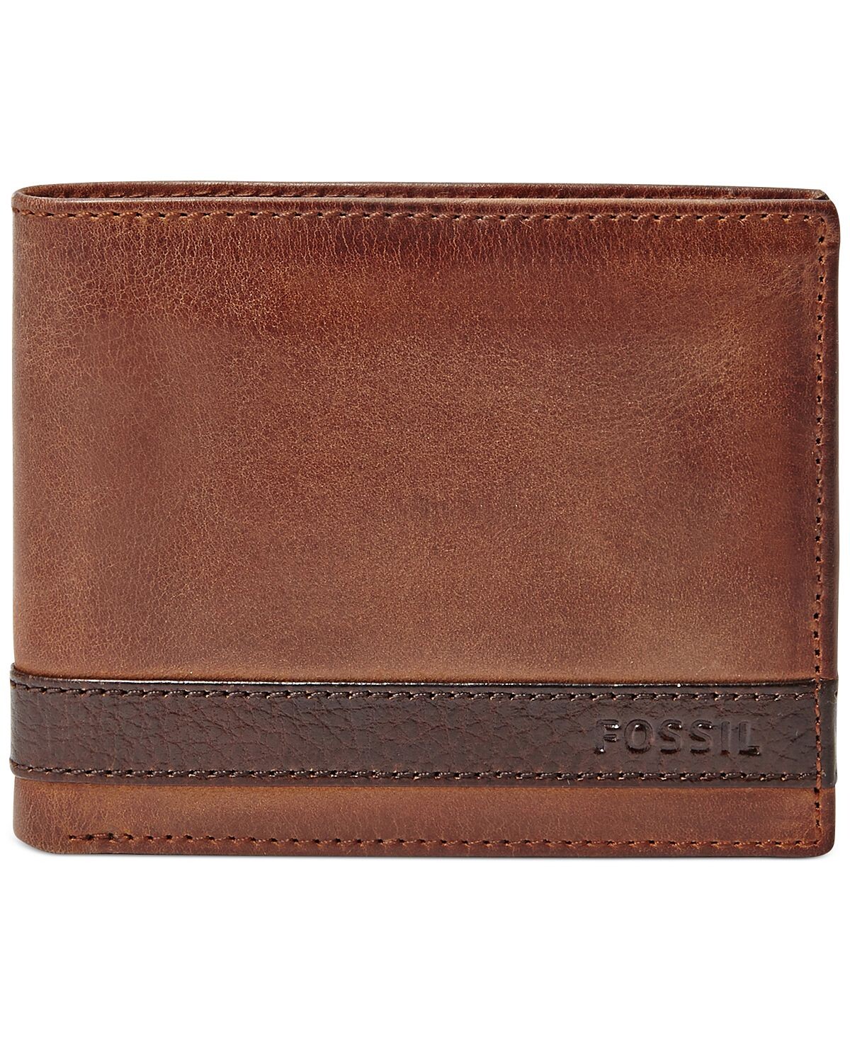 

Мужской кожаный кошелек Quinn Bifold с откидной крышкой и откидной крышкой Fossil