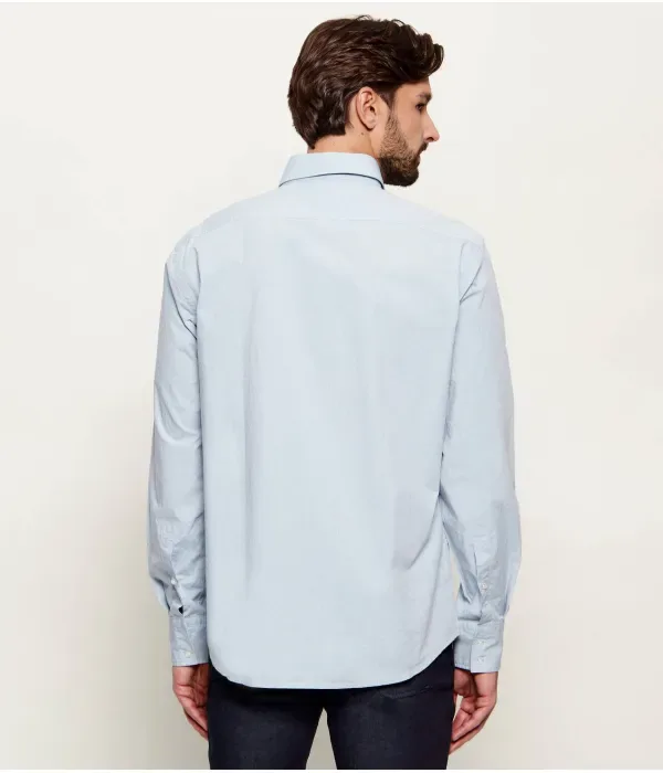 Элегантная рубашка_6_М regular fit Boss Orange, небесно-голубой — фото 4