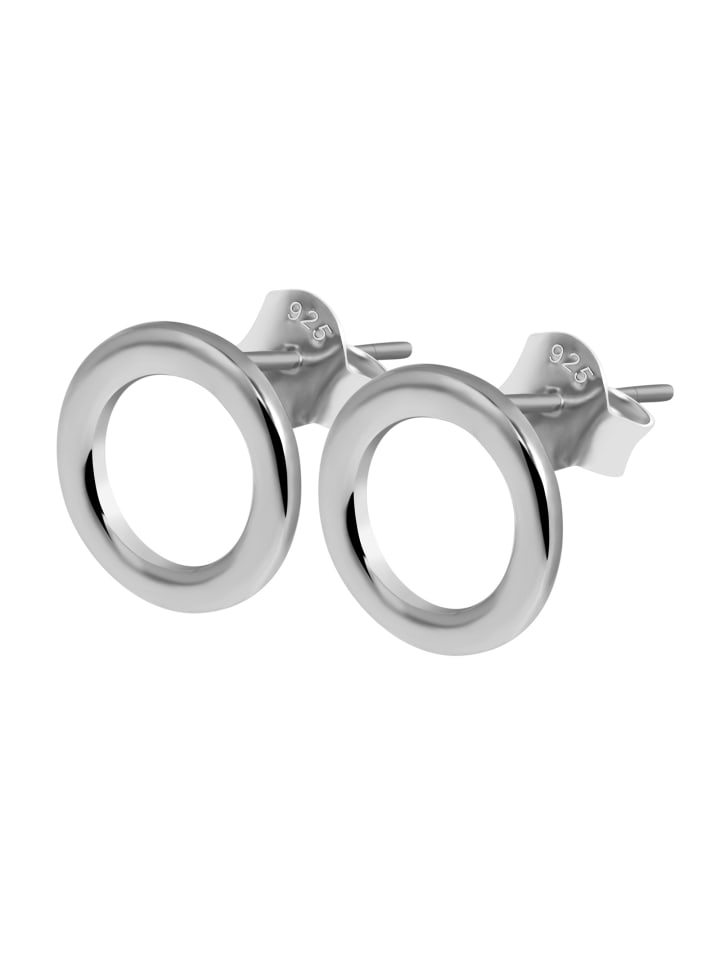 

Adeliás Женские серьги-гвоздики в форме круга, изготовленные из серебра 925 пробы