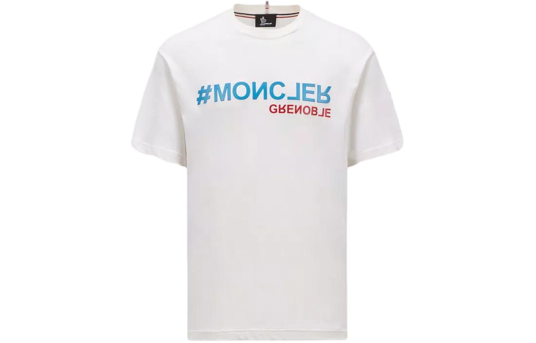 

Футболка Moncler Grenoble из хлопка с аппликацией логотипа, белая