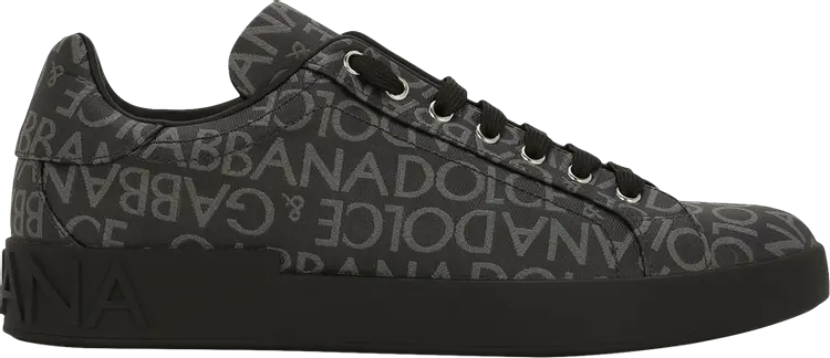 

Кроссовки Dolce & Gabbana Portofino 'Allover Logo - Black', черный