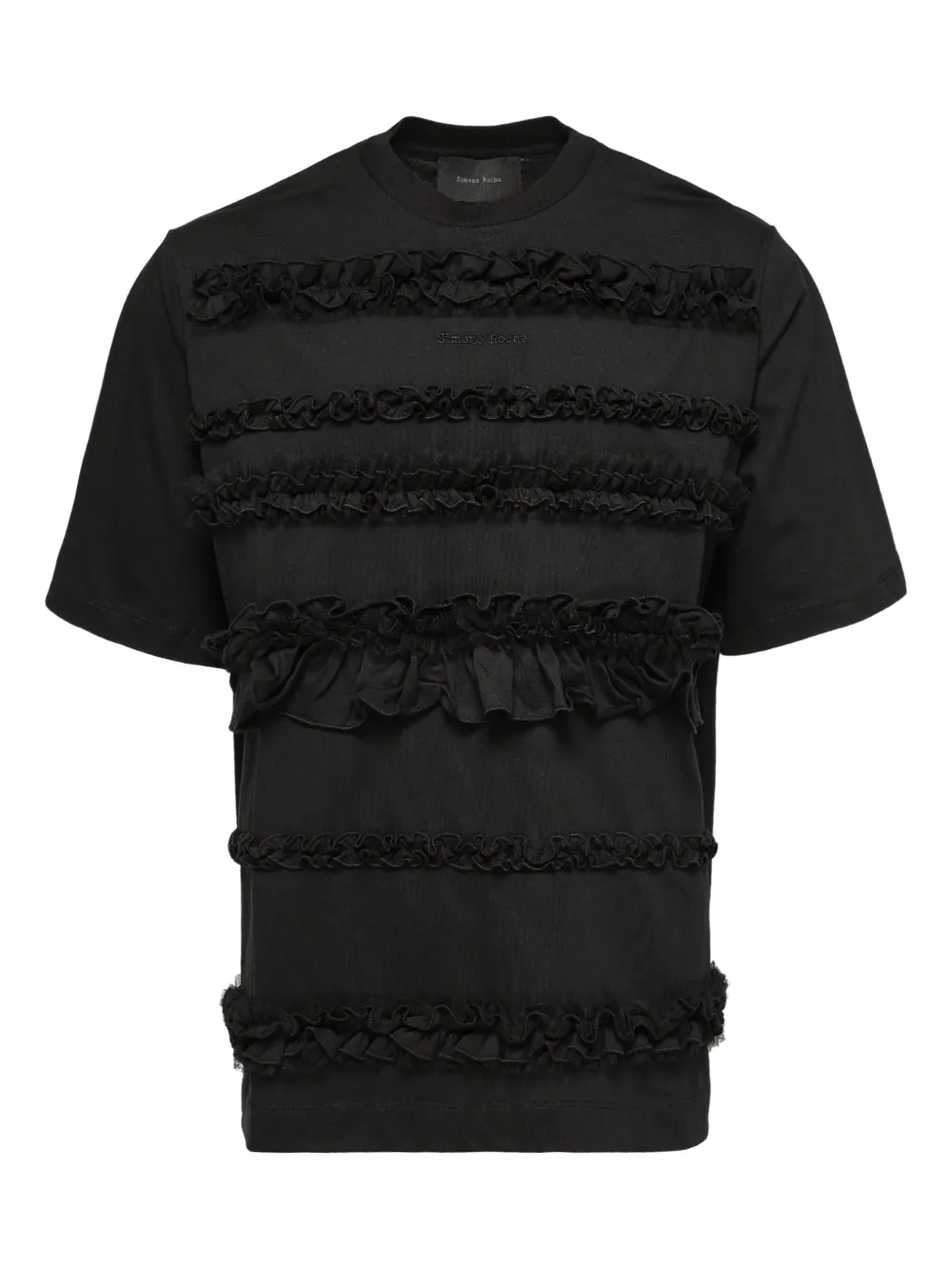 

Футболка с рюшами Simone Rocha, черный
