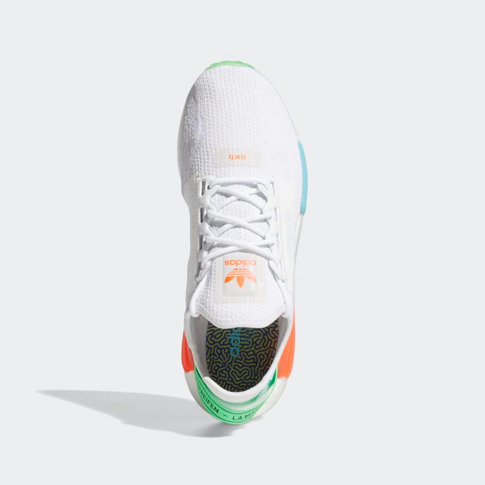 Мужские кроссовки adidas NMD R1 V2, белый/зеленый — фото 3