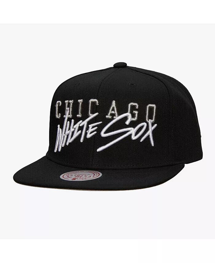 

Мужская черная бейсболка с тегом Chicago White Sox Team Snapback Mitchell & Ness