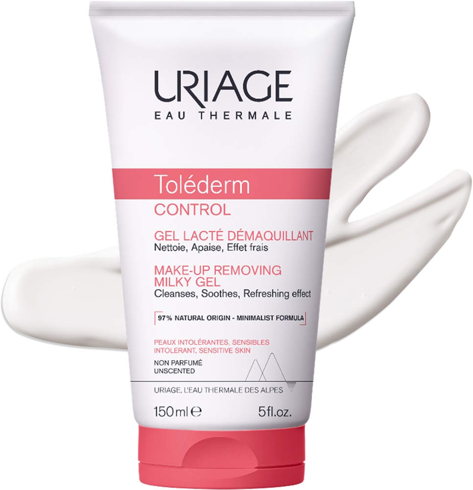 Средство для снятия макияжа Uriage — Toléderm control make-up cleaning milky gel для снятия макияжа, 100 мл — фото 2