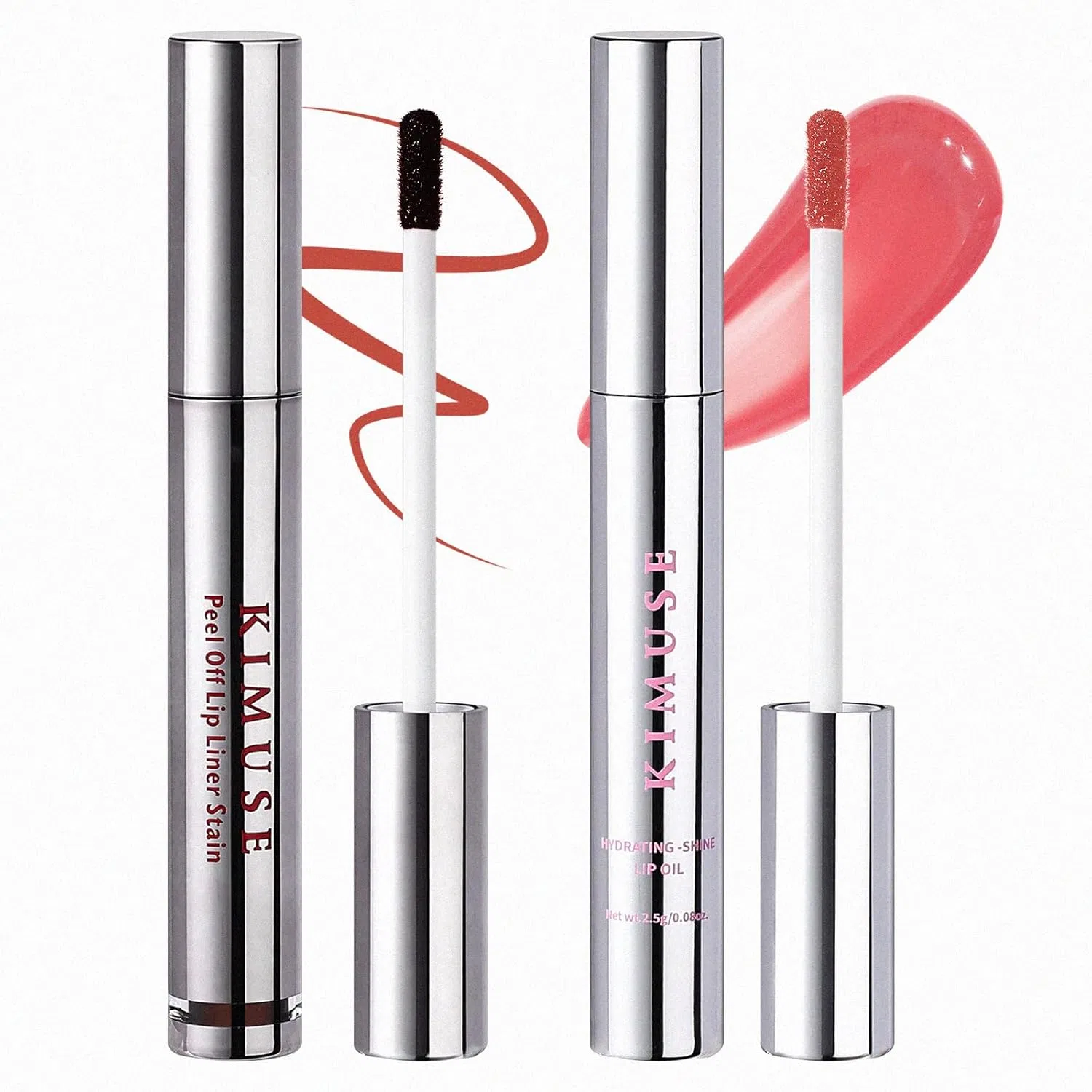 Набор для губ KIMUSE: тинт-пленка и масло для губ Kimuse, E Terracotta + Strawberry Iced