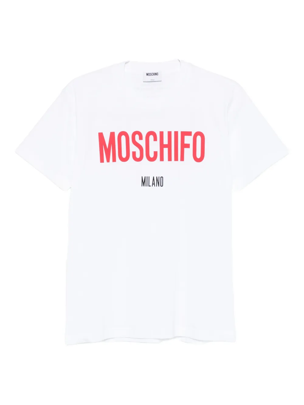 

Футболка с принтом логотипа Moschino, белый