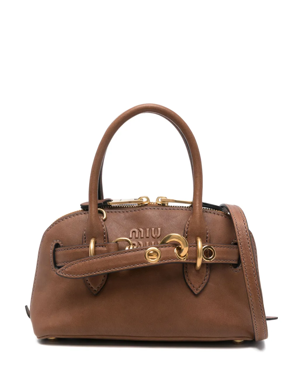 

Сумка-тоут Adventure размера мини MIU MIU, коричневый