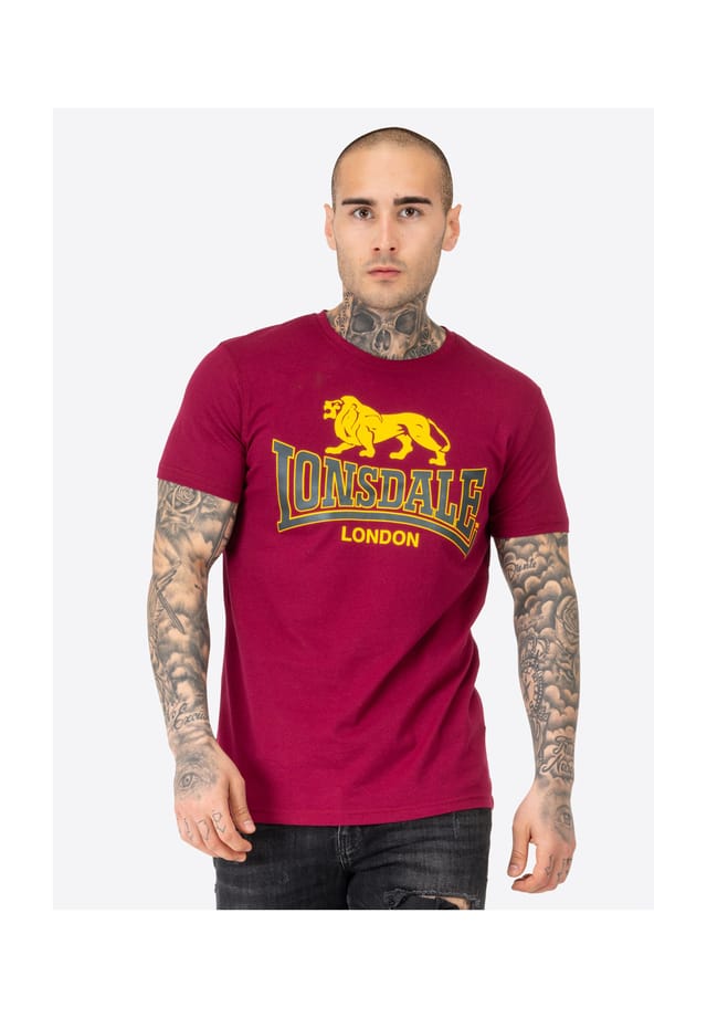 

Футболка обычный крой taverham Lonsdale, цвет oxblood