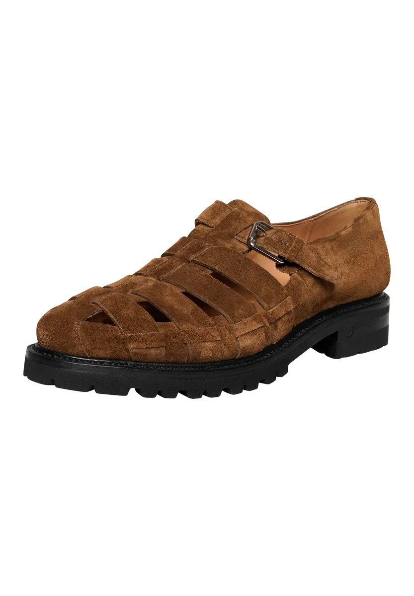 Сандалии Henry Stevens "Barkley FSI casual Shoes", мужские сандалии ручной работы, кожаные туфли-тапочки, коричневый — фото 2