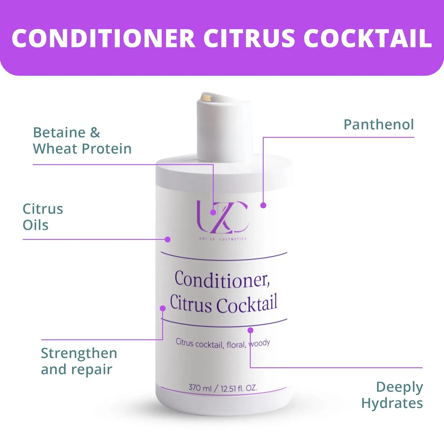 Легкий объемный кондиционер Fresh Conditioner Citrus Cocktail Uzc Uni Zx Cosmetics — фото 2