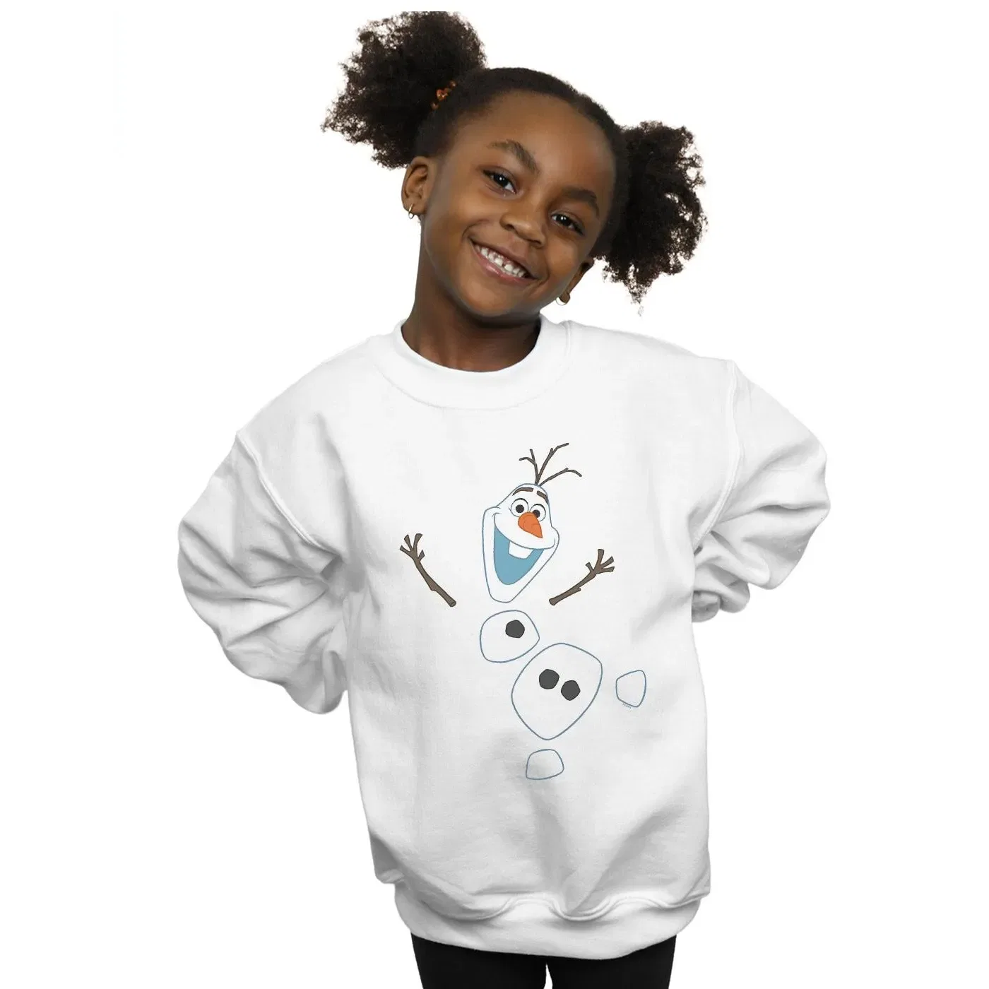 Детский свитшот с принтом Frozen Olaf Disney, белый